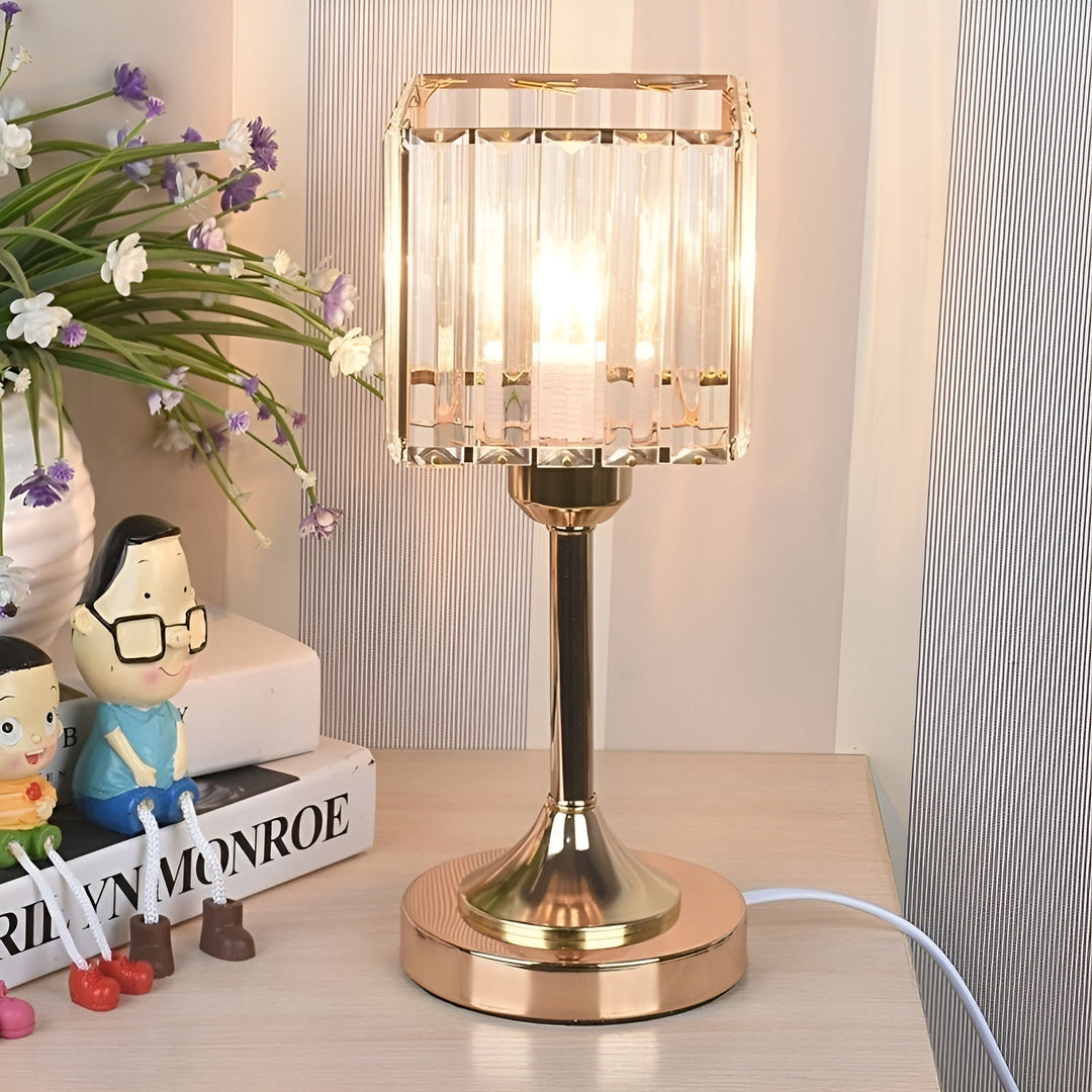 GlowGem Lampa - Nordycka Kryształowa Lampa LED na Stół