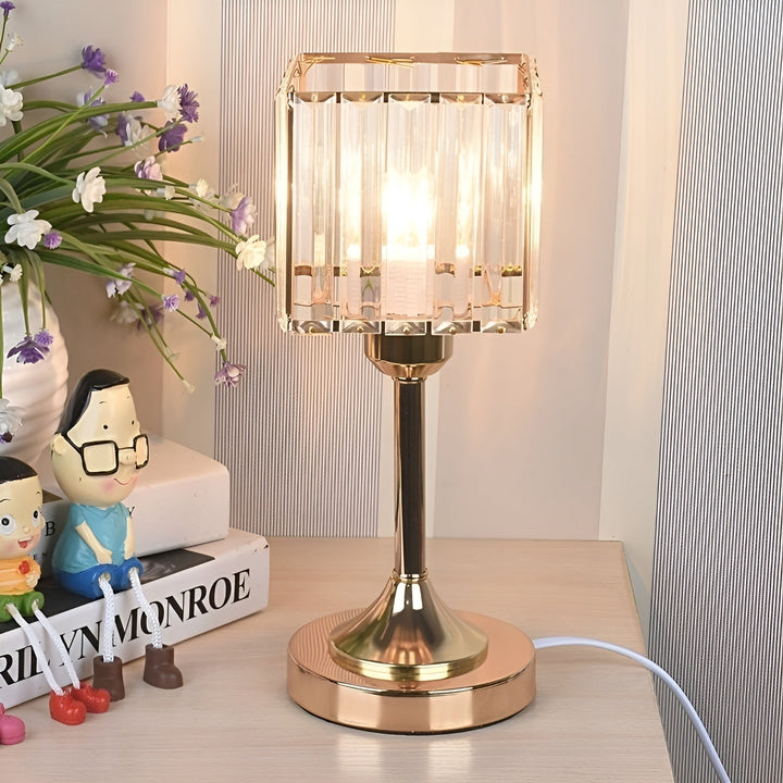 GlowGem Lampa - Nordycka Kryształowa Lampa LED na Stół