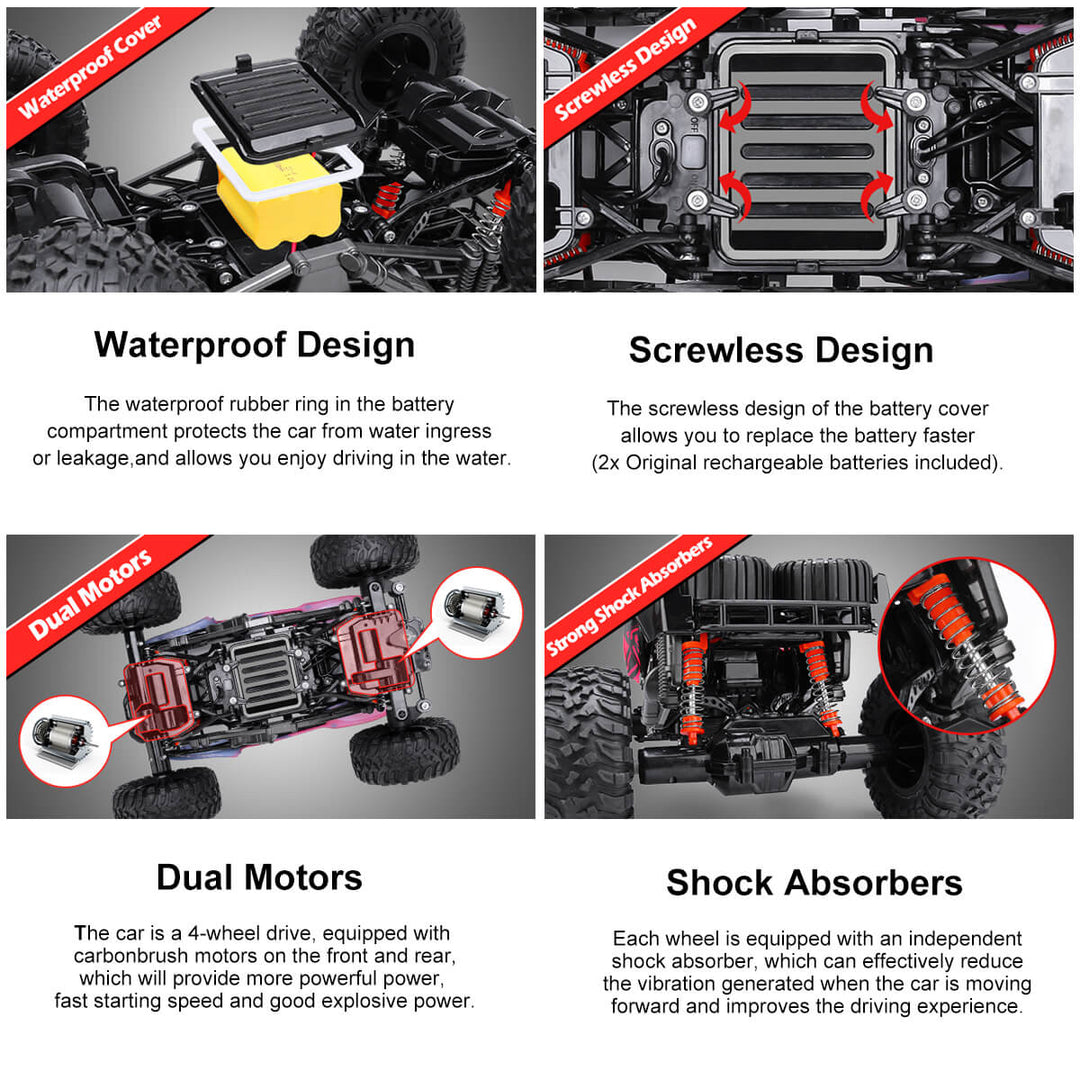 Zdalnie Sterowany Wodoodporny Samochód Off-Road Zabawka
