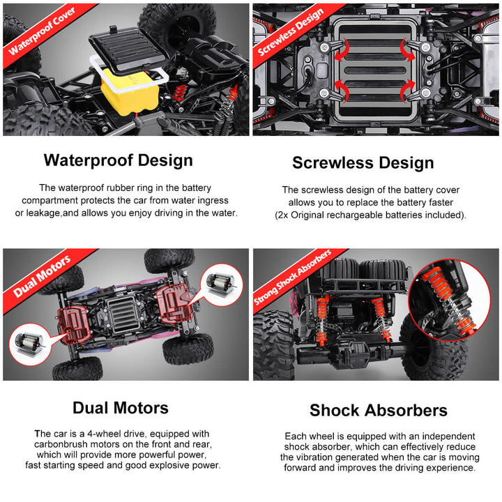 Zdalnie Sterowany Wodoodporny Samochód Off-Road Zabawka