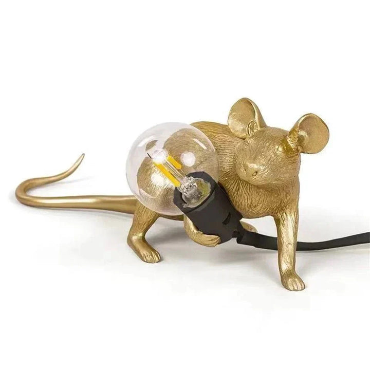 LumoMouse – Lampa Biurkowa LED w Stylu Art Deco z Zabawnym Designem
