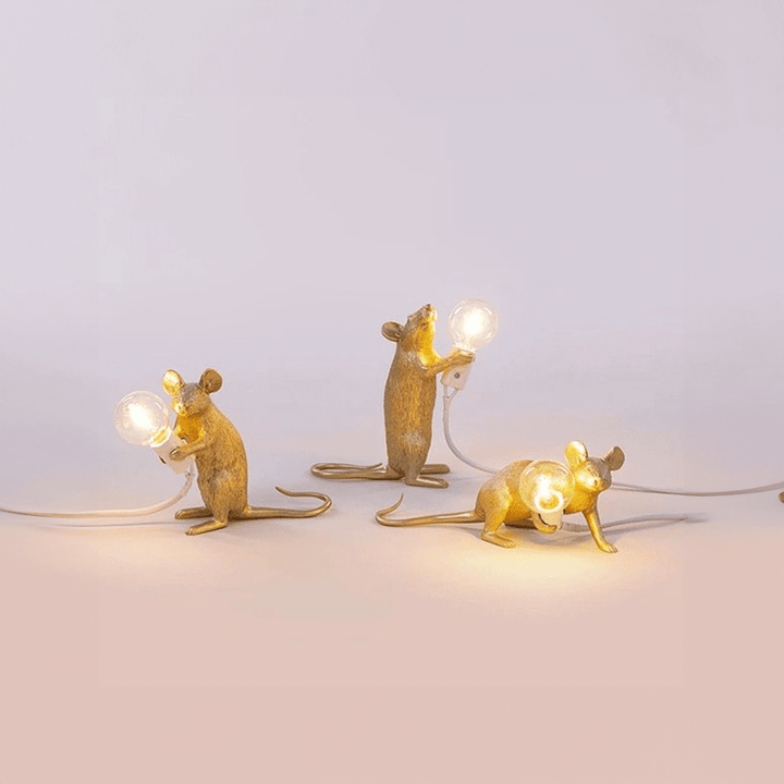 LumoMouse – Lampa Biurkowa LED w Stylu Art Deco z Zabawnym Designem
