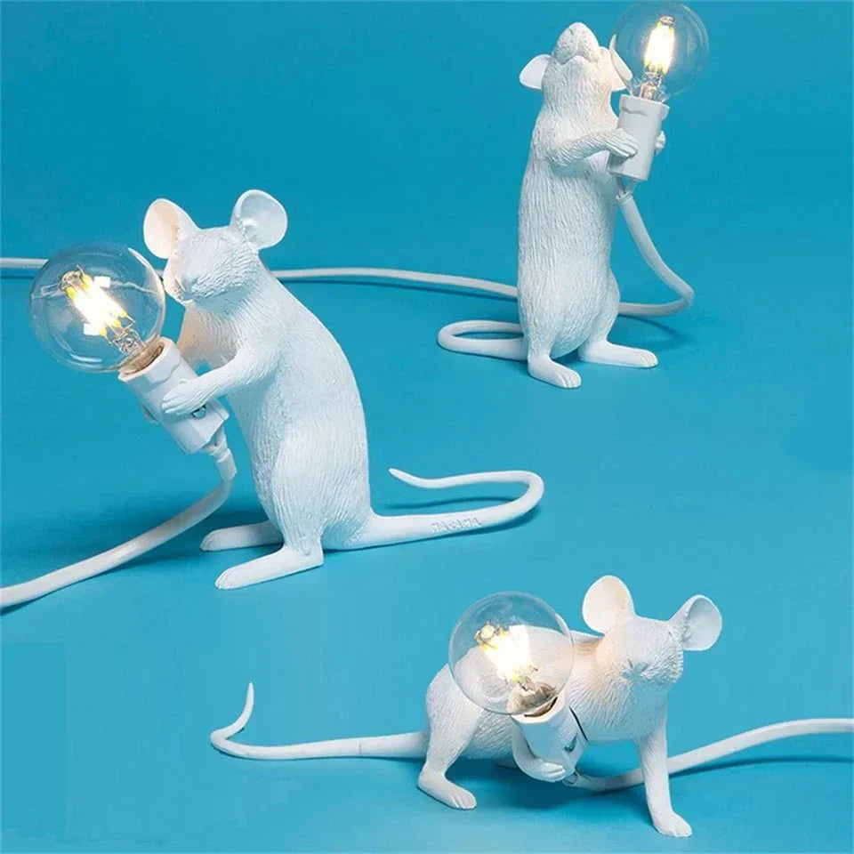 LumoMouse – Lampa Biurkowa LED w Stylu Art Deco z Zabawnym Designem