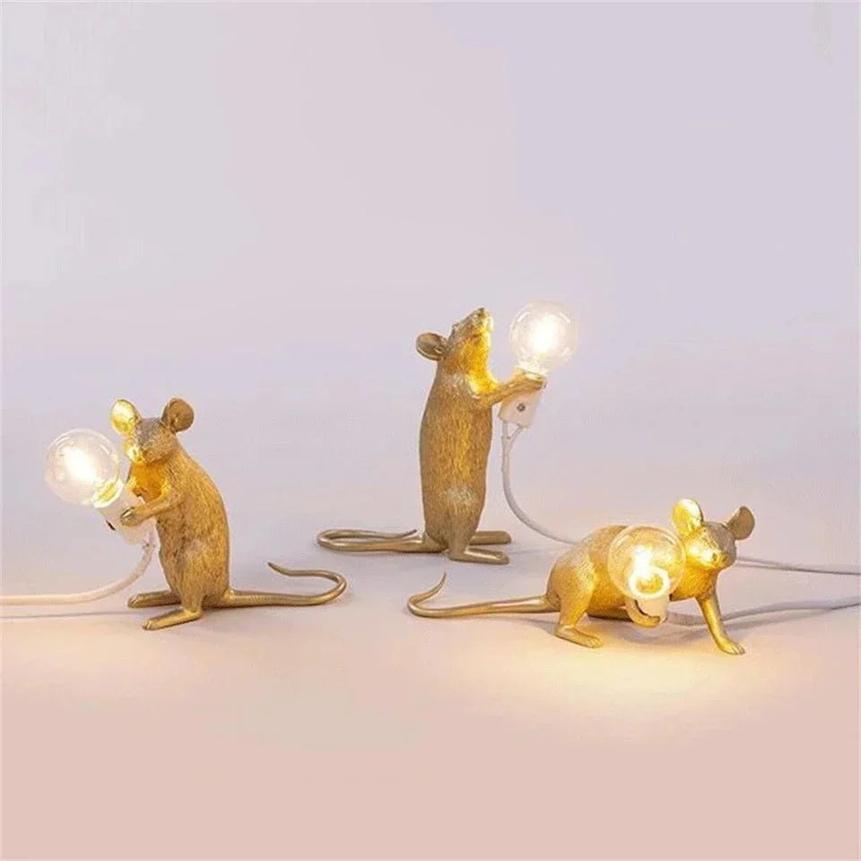 LumoMouse – Lampa Biurkowa LED w Stylu Art Deco z Zabawnym Designem