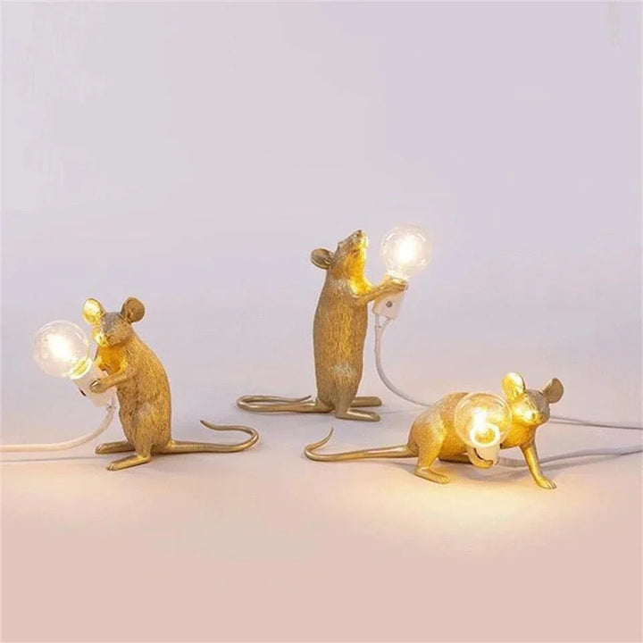LumoMouse – Lampa Biurkowa LED w Stylu Art Deco z Zabawnym Designem
