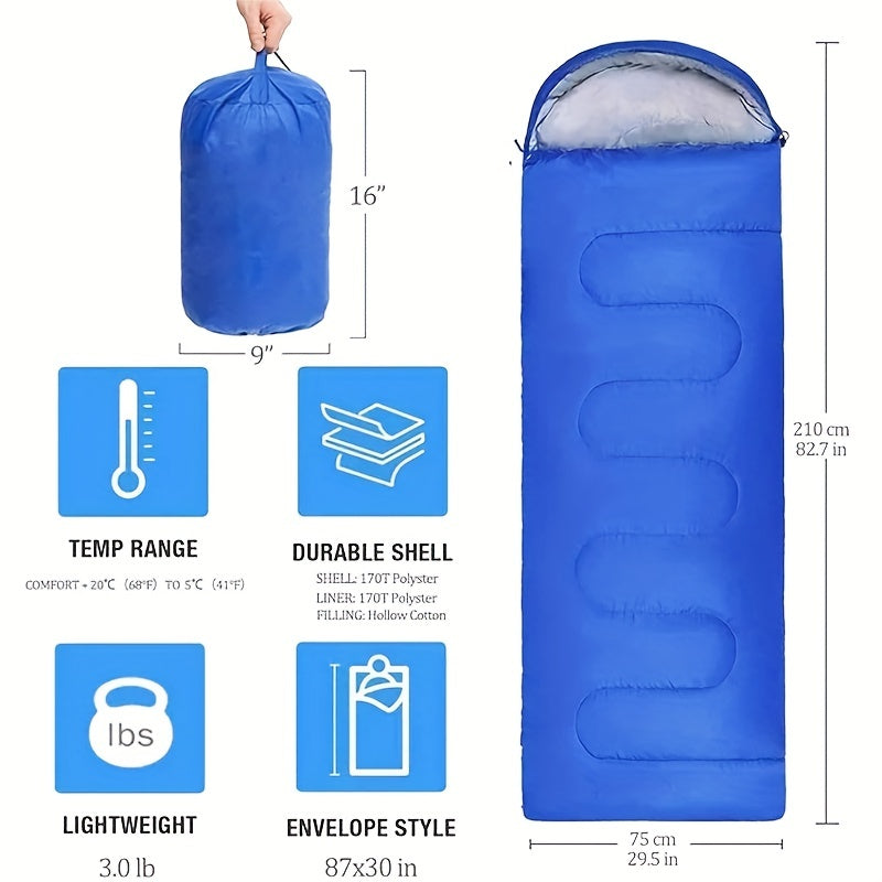 Carvallo Nordhavn Trek | Z kapturem &amp; Ciepłym wypełnieniem | Na -5°C do 20°C | 210 × 75 cm | Lekki &amp; Kompaktowy
