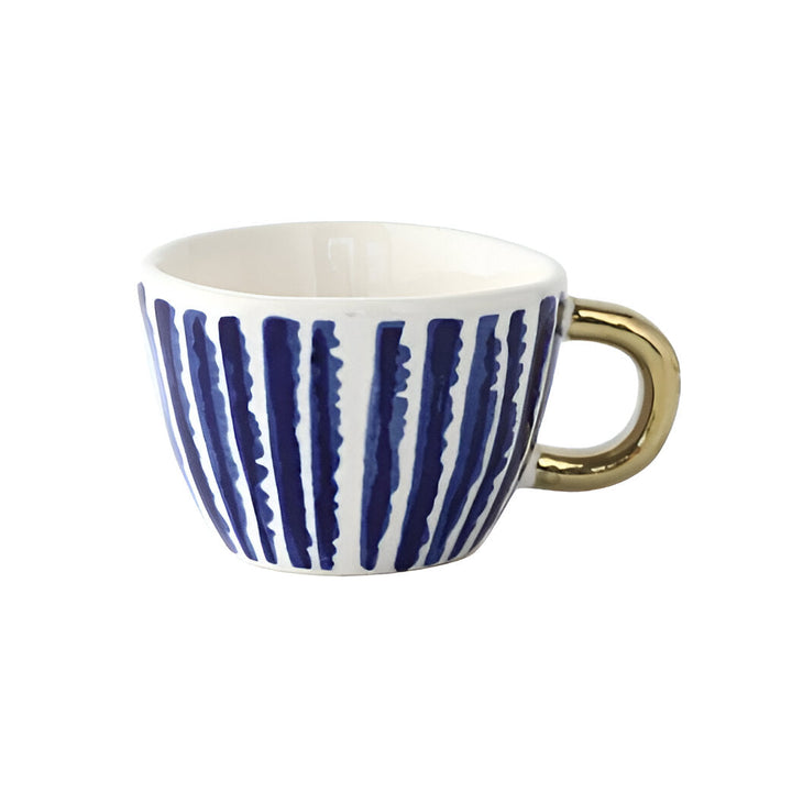 Kubek ceramiczny z geometrycznym wzorem – Stylowy i nowoczesny | Idealny do kawy lub herbaty