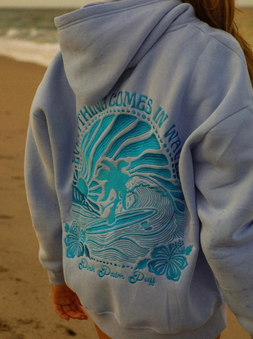Różowa palma - Hoodie z tropikalną grafiką