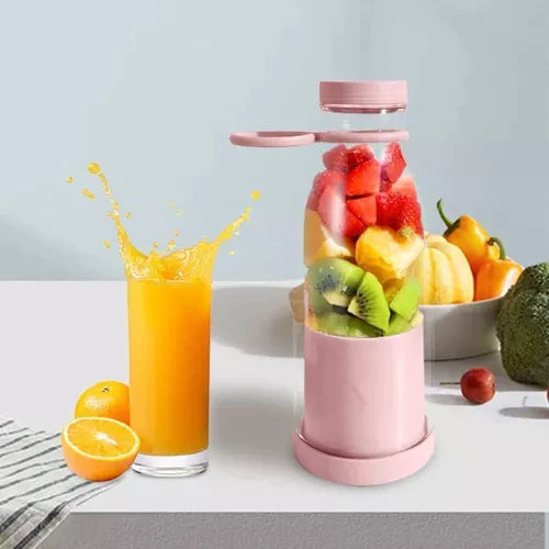 Kompaktowy Przenośny Mikser Smoothie z Pojemnikiem na Owoce i Wieczkiem do Picia