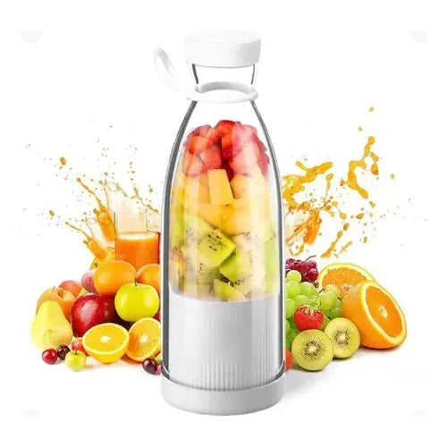 Kompaktowy Przenośny Mikser Smoothie z Pojemnikiem na Owoce i Wieczkiem do Picia