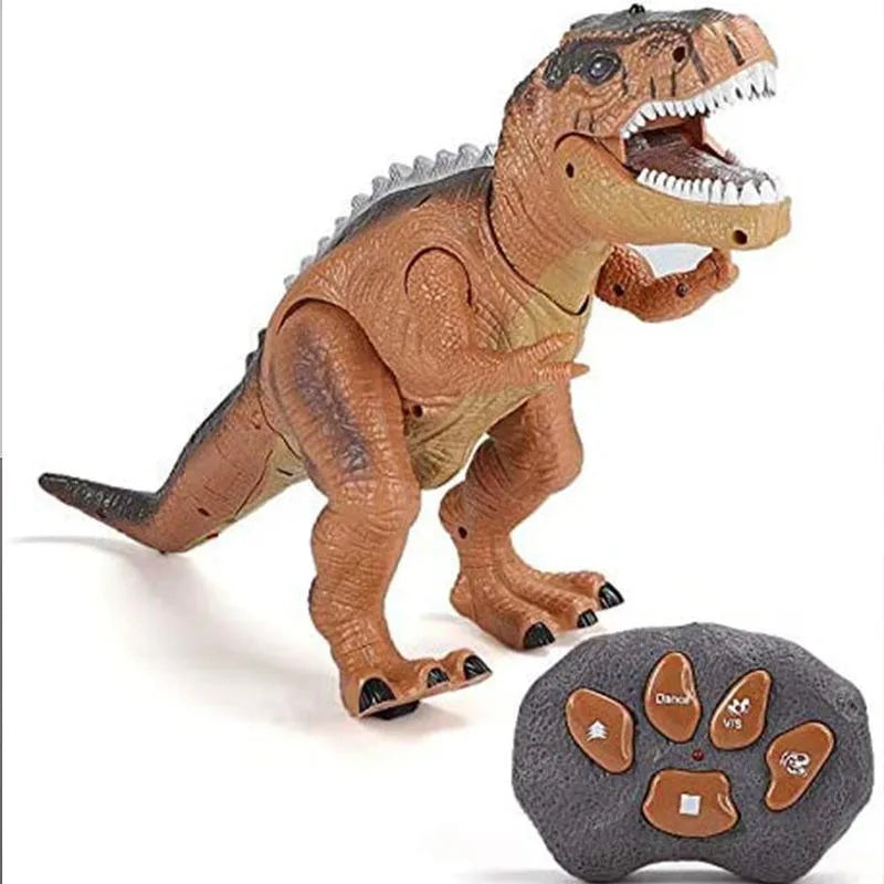 Zdalnie Sterowany T-Rex Dinozaur z LED Światłem, Chodzący i Ryczący Realistyczny Dinozaur Zabawka