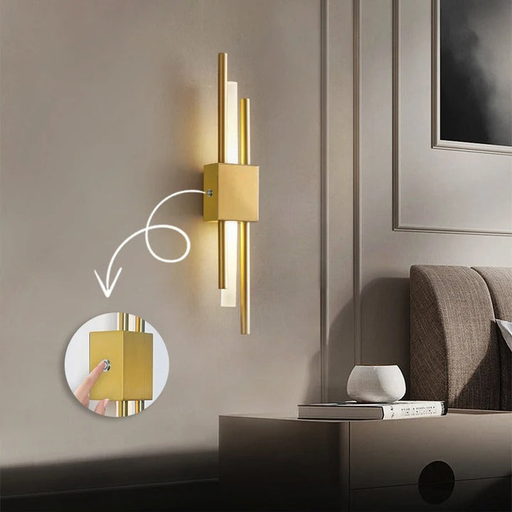 LED Staggered Bezprzewodowa Lampa Ścienna – Ładowanie przez USB do Wnętrz Nowoczesnego Oświetlenia Domowego