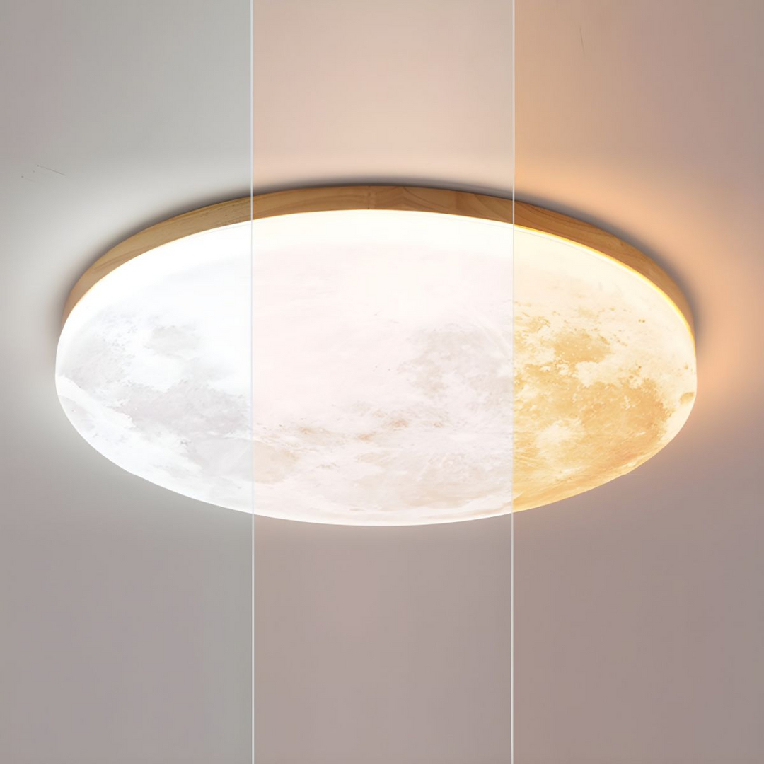 Elegancka lampa sufitowa LED inspirowana Księżycem