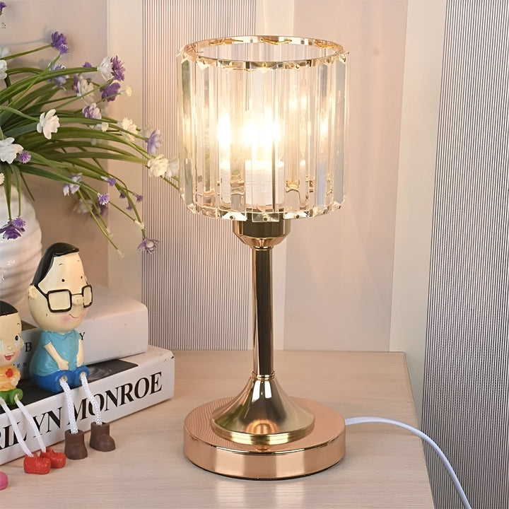 GlowGem Lampa - Nordycka Kryształowa Lampa LED na Stół