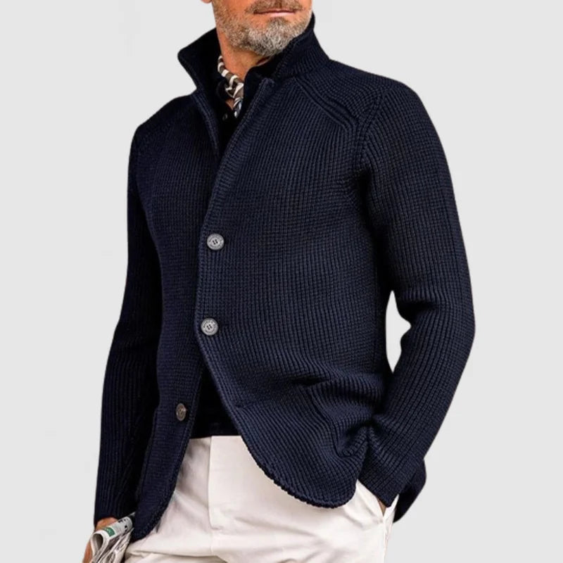 Męska Sweterowa Kurtka w Stylu Casual Smart