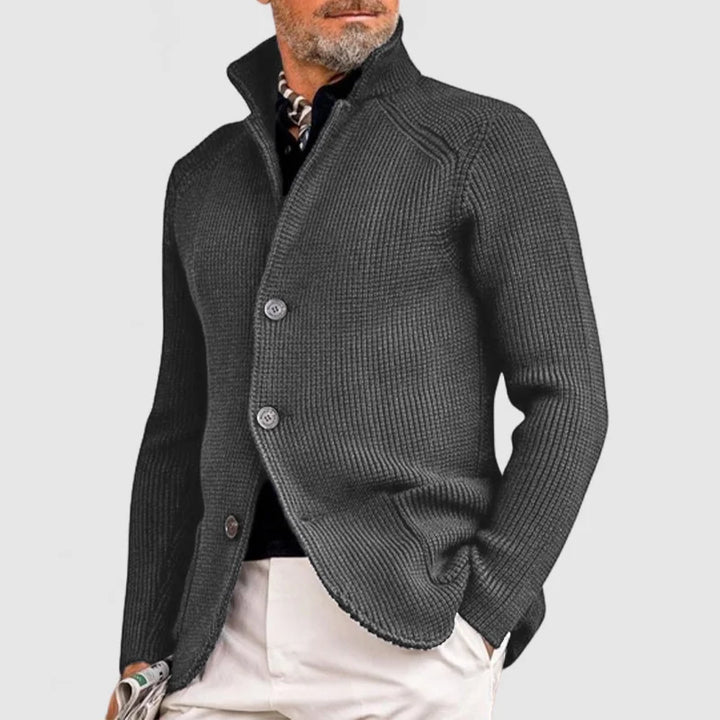 Męska Sweterowa Kurtka w Stylu Casual Smart