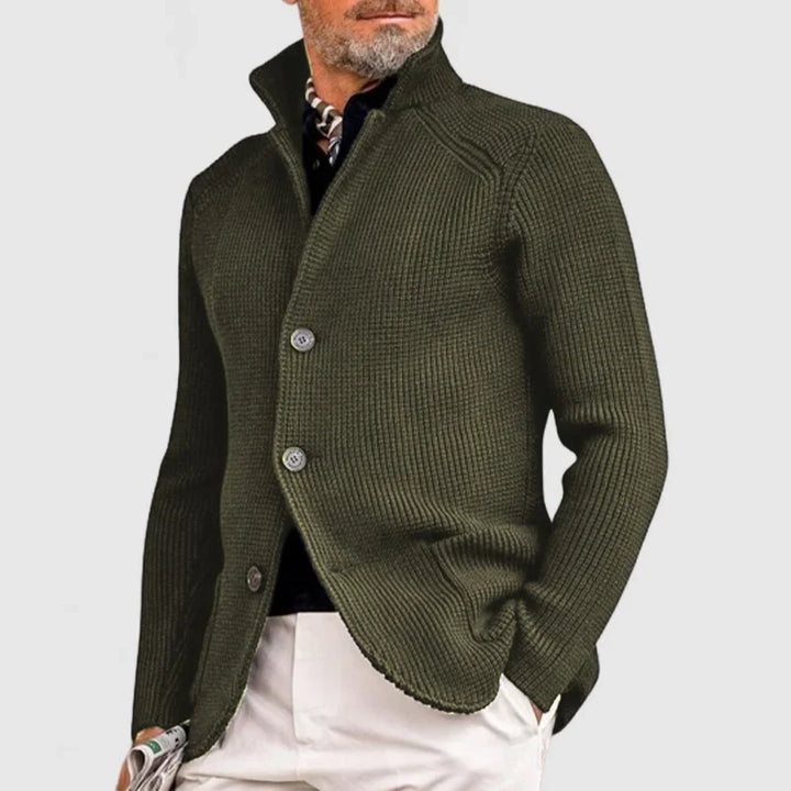 Męska Sweterowa Kurtka w Stylu Casual Smart