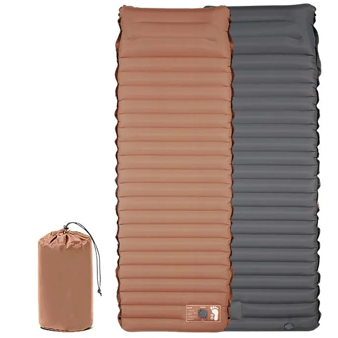 Materac Powietrzny z Wbudowaną Pompką Nożną 10cm, Wartość R 3.0-3.2 Podwójna Warstwa