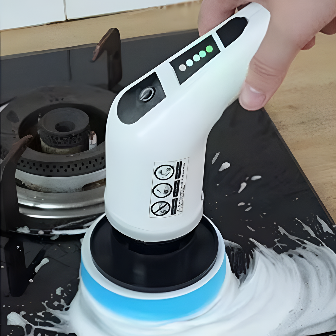 SpinClean - 9-w-1 Elektryczna Szczotka Czyszcząca z Przedłużanym Trzonkiem do Delikatnego Sprzątania