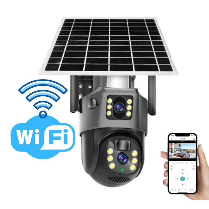 4K bezprzewodowa kamera bezpieczeństwa – inteligentne monitorowanie na zewnątrz z powiadomieniami o ruchu i ładowaniem solarnym