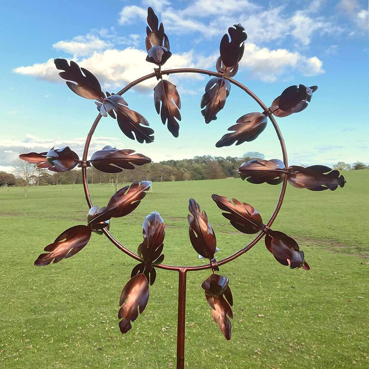 AeroSpin 3D Kinetic Garden Wind Spinner – Fascynująca rzeźba metalowa do ogrodu