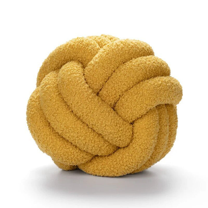 Dekoracyjna Knuta Poduszka Teddy - 100% Wełna, Okrągła