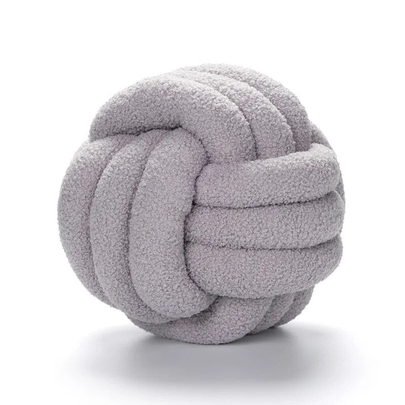 Dekoracyjna Knuta Poduszka Teddy - 100% Wełna, Okrągła