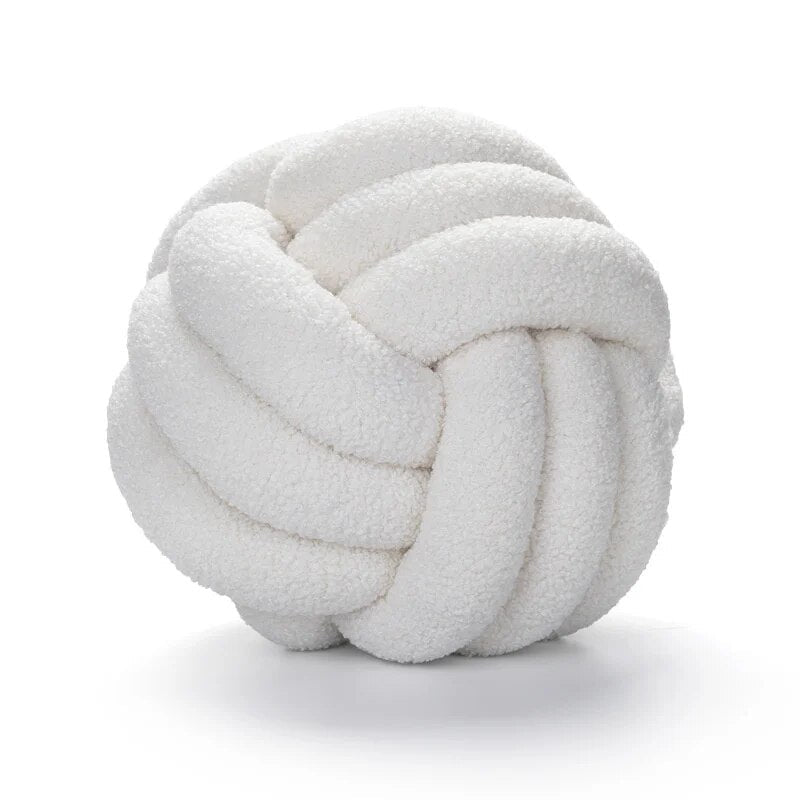 Dekoracyjna Knuta Poduszka Teddy - 100% Wełna, Okrągła