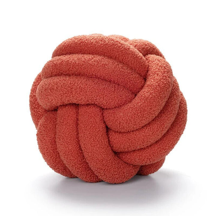 Dekoracyjna Knuta Poduszka Teddy - 100% Wełna, Okrągła