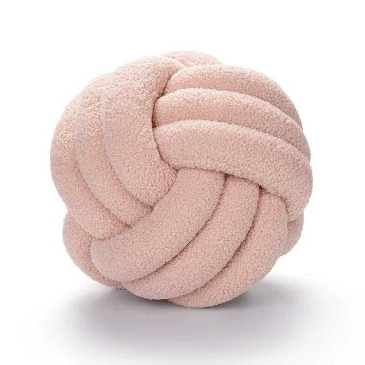 Dekoracyjna Knuta Poduszka Teddy - 100% Wełna, Okrągła