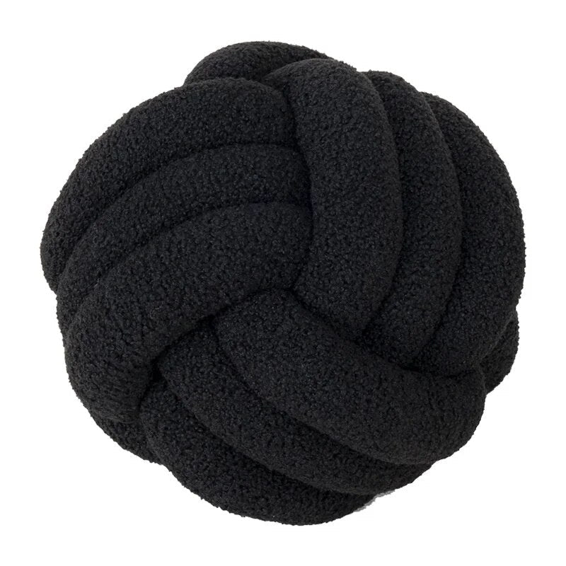 Dekoracyjna Knuta Poduszka Teddy - 100% Wełna, Okrągła