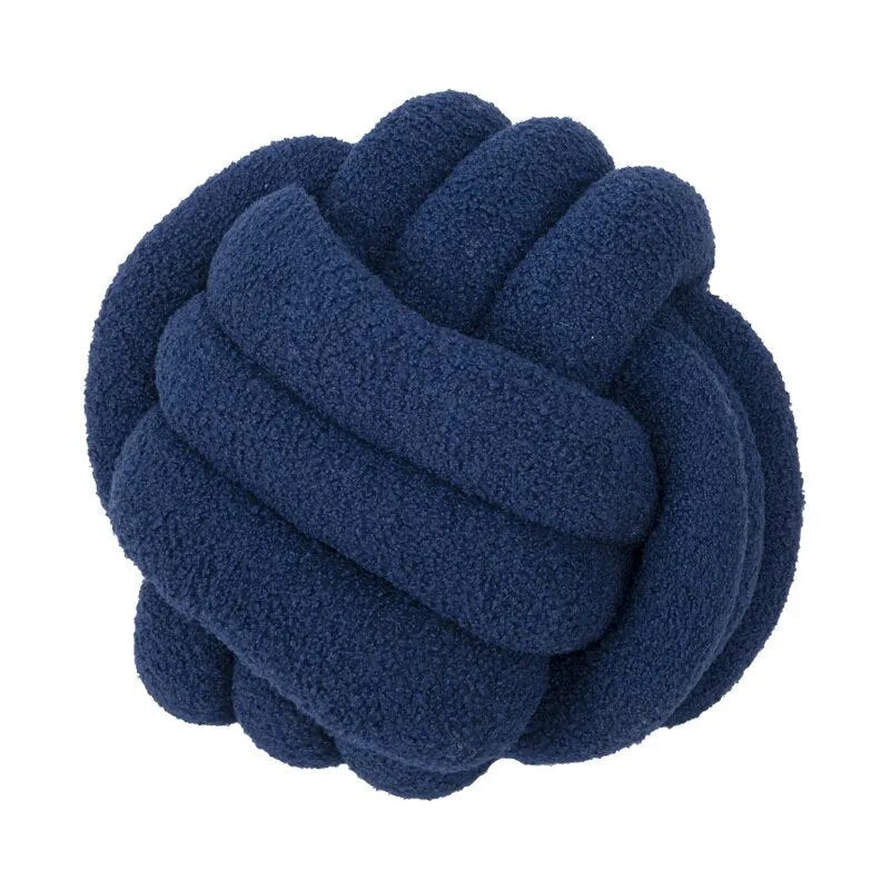 Dekoracyjna Knuta Poduszka Teddy - 100% Wełna, Okrągła