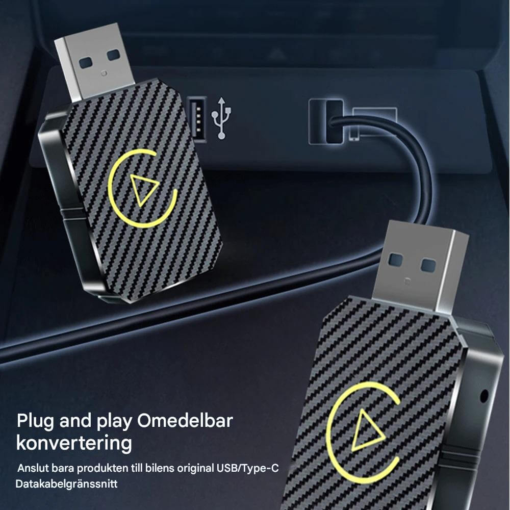 CarloBox – Bezprzewodowy Adapter CarPlay i Android Auto | Prosty Plug &amp; Play dla Bezprzewodowego Doświadczenia w Samochodzie