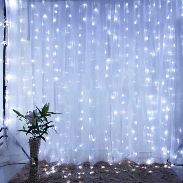 Elegancka LED Zasłona Świąteczna – zdalnie sterowana z timerem i 8 trybami świetlnymi