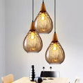 Vintage Kropelkowa Lampa Szklana do Stylowych Kuchni