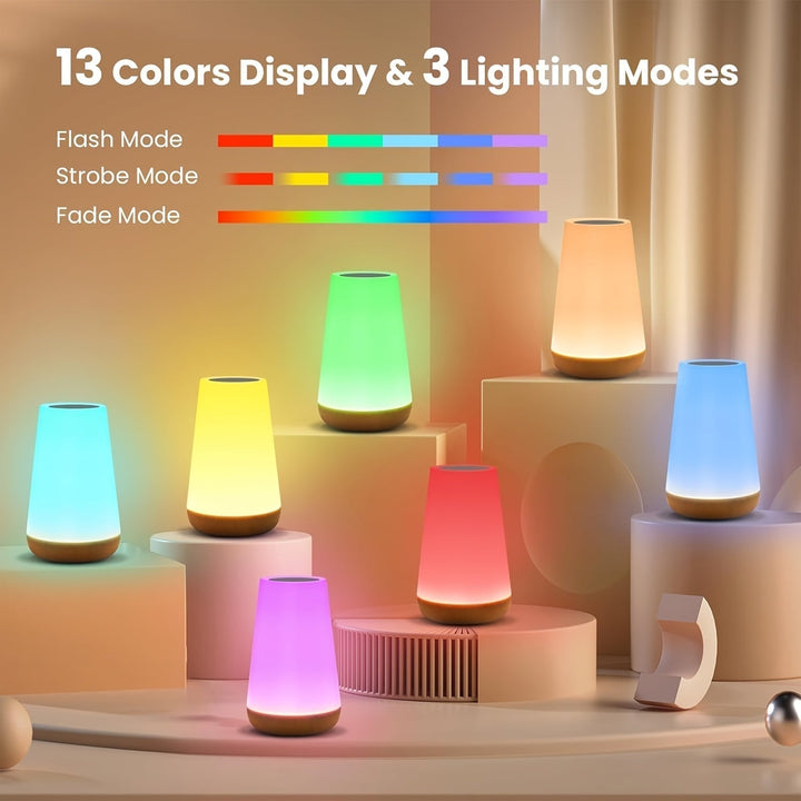 Dimbar Touch Lampa z 13 kolorami RGB – Idealna do sypialni, lampka nocna i lampa do łóżka