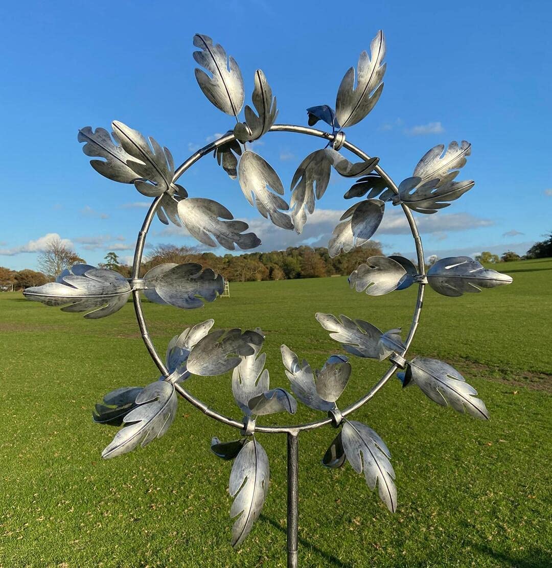 AeroSpin 3D Kinetic Garden Wind Spinner – Fascynująca rzeźba metalowa do ogrodu
