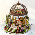 Miniaturowy Domek Kwiatowy – 3D Drewniana Układanka z Oświetleniem LED i Szczegółowym Ogrodem