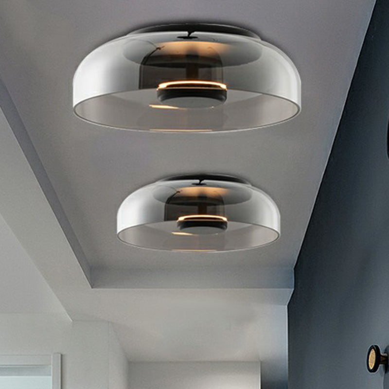 Elegancka lampa sufitowa LED ze szkła
