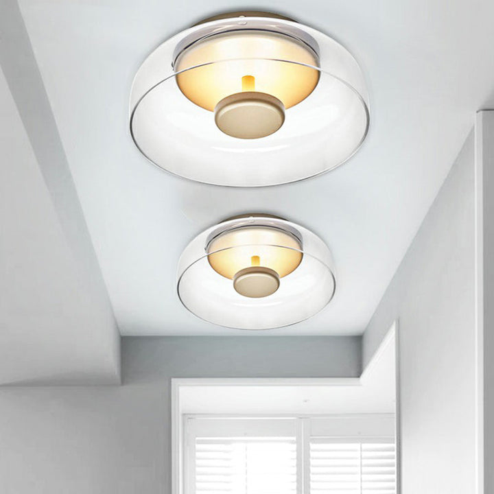 Elegancka lampa sufitowa LED ze szkła