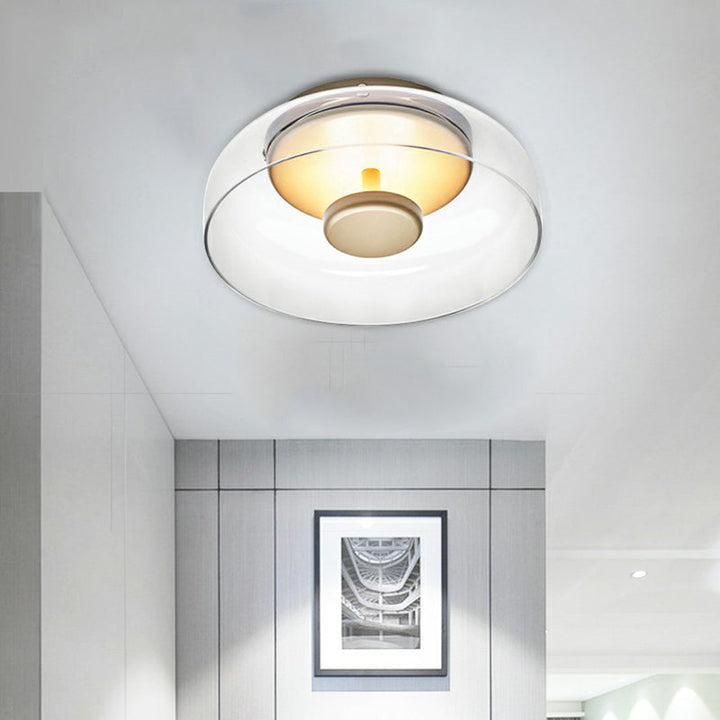 Elegancka lampa sufitowa LED ze szkła