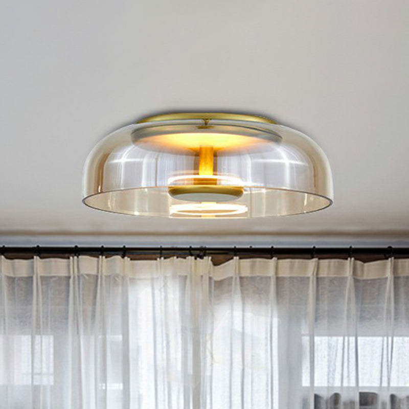 Elegancka lampa sufitowa LED ze szkła