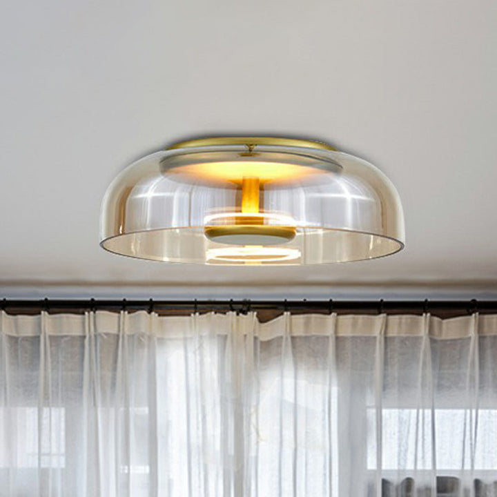 Elegancka lampa sufitowa LED ze szkła