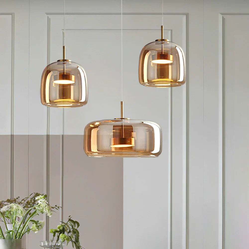 Lampa Wisząca Szklana LED Nowoczesna