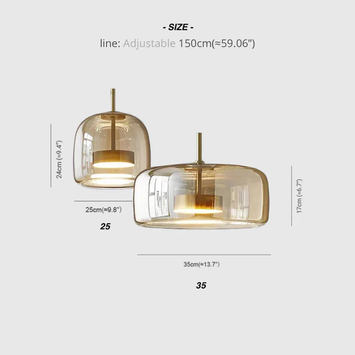 Lampa Wisząca Szklana LED Nowoczesna