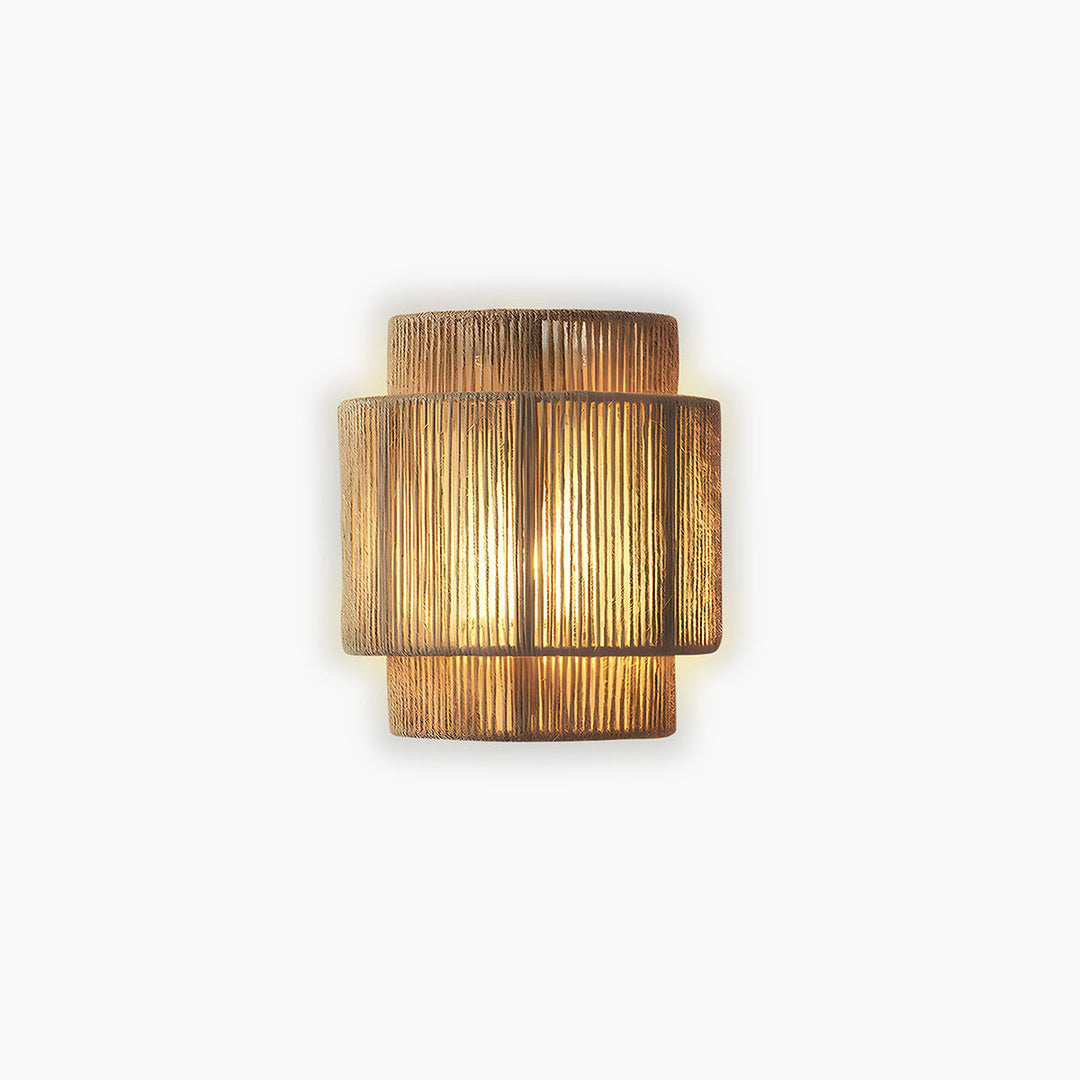 Lampa Ścienna Rustykalna Naturalna Sznur Inomhuslampa