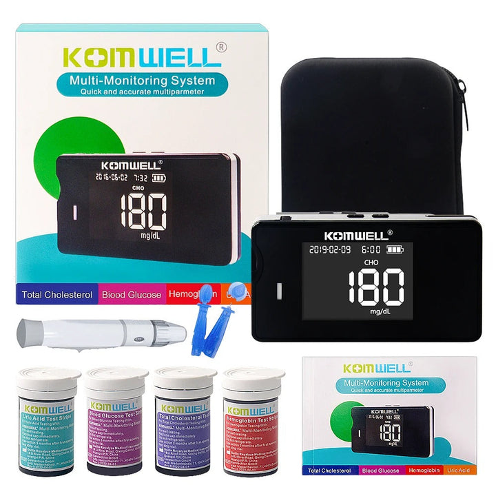 4 w 1 Multifunkcyjny Monitor Zdrowia: Cholesterol, Glukoza i Kwas Moczanowy