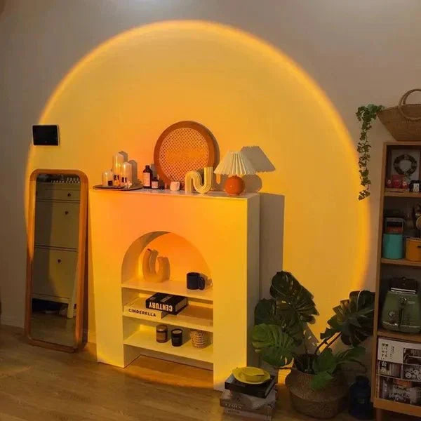 SolAura 15-kolorowa lampa projektorowa zachodu słońca dla relaksującej atmosfery
