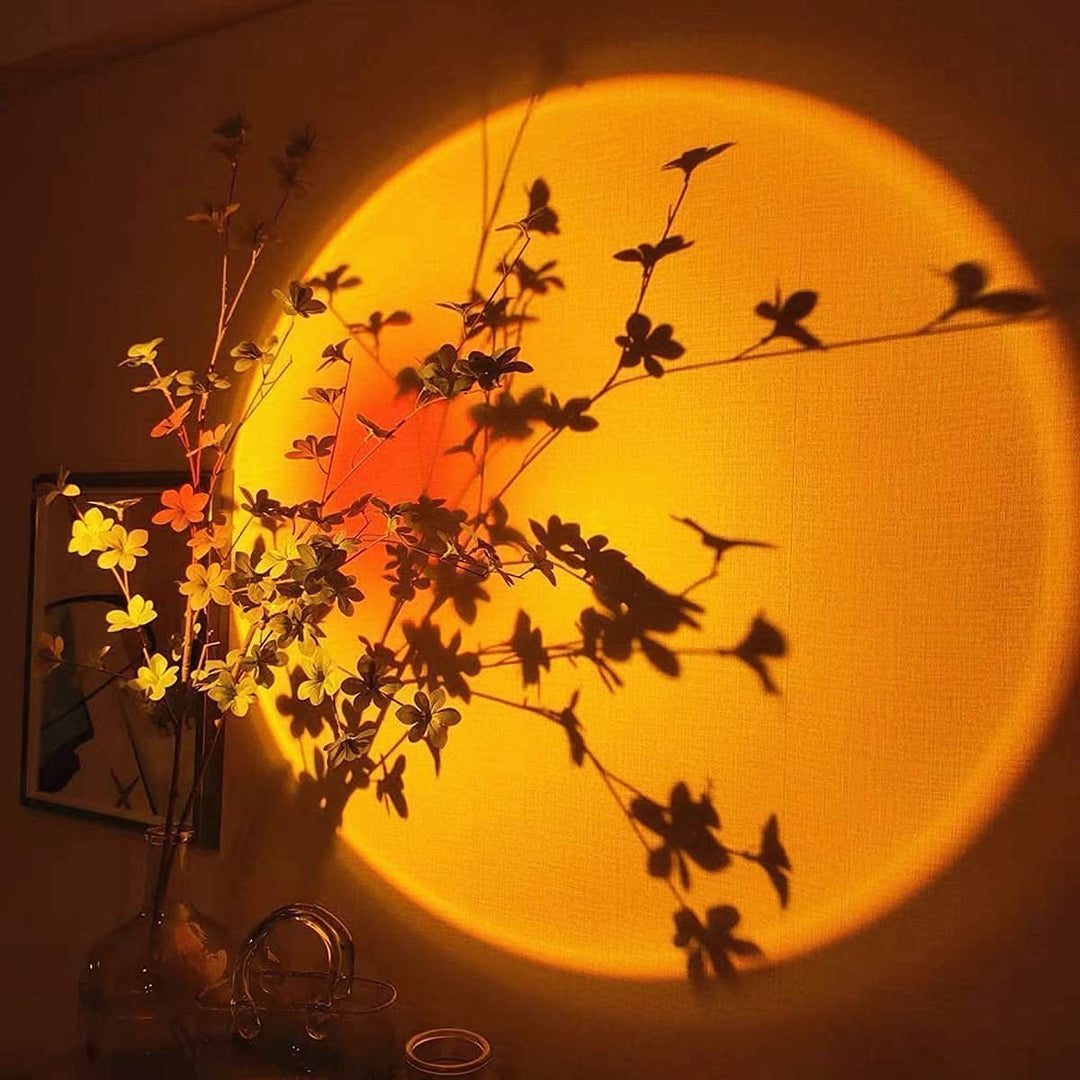 SolAura 15-kolorowa lampa projektorowa zachodu słońca dla relaksującej atmosfery