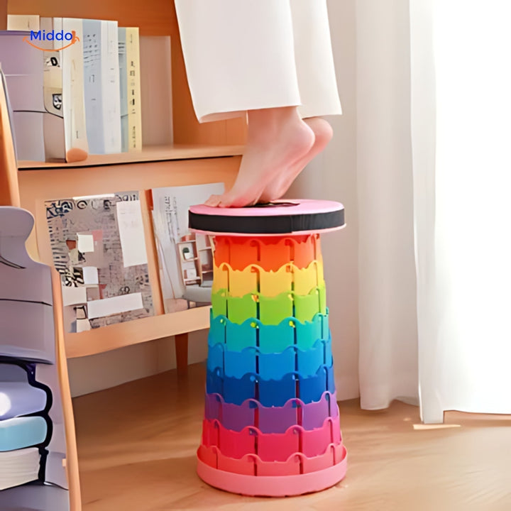 Flexistool - Teleskopowy regulowany stołek z antypoślizgową matową powierzchnią